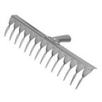 Грабли, нержавеющая сталь, 340 мм, 14 витых зубьев, без черенка, Россия// Сибртех  61759