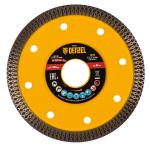 Диск алмазный отрезной 115 х 22,2мм, сплошной, супертонкий, горячий пресс, сухой/мокрый рез, Denzel, 73057