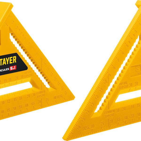 Универсальный кровельный пластиковый угольник STAYER 170 мм, 5-в-1 (34522-17)