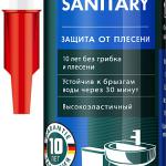 Герметик силиконовый KRAFTOOL прозрачный, санитарный, для помещений с повышенной влажностью, 300мл 41255-2